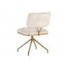 Virtu Swivel Dining Chair - Bravo Cream - Back Angle
