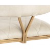 Virtu Swivel Dining Chair - Bravo Cream - Back Frame Close-up