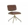 Virtu Swivel Dining Chair - Bravo Cognac - Angled View - Virtu Swivel Dining Chair - Bravo Cognac - Angled View