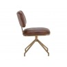 Virtu Swivel Dining Chair - Bravo Cognac - Side Angle