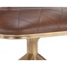 Virtu Swivel Dining Chair - Bravo Cognac - Seat Close-Up