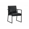 Spyros Dining Armchair - Coal Black - Angled View - Spyros Dining Armchair - Coal Black - Angled View