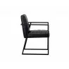 Spyros Dining Armchair - Coal Black - Side Angle - Spyros Dining Armchair - Coal Black - Side Angle