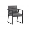 Spyros Dining Armchair - Overcast Grey - Angled View