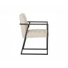 Spyros Dining Armchair - Bravo Cream - Side View - Spyros Dining Armchair - Bravo Cream - Side View