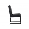 Spyros Dining Chair - Coal Black - Side Angle