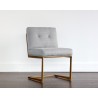 Virelles Dining Chair - Zenith Soft Grey - Angled View