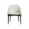 Hagan Dining Armchair - Dillon Cream / Dillon Black - Front - Hagan Dining Armchair - Dillon Cream / Dillon Black - Front