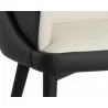 Hagan Dining Armchair - Dillon Cream / Dillon Black - Seat Close-Up - Hagan Dining Armchair - Dillon Cream / Dillon Black - Seat Close-Up