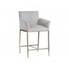 Gesa Counter Stool - Polo Club Stone - Angled View