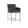 Gesa Counter Stool - Polo Club Kohl Grey - Angled View