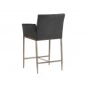 Gesa Counter Stool - Polo Club Kohl Grey - Back Angle