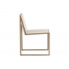 Blair Dining Chair - Antique Brass - Castillo Cream - Side Angle