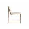 Blair Dining Chair - Antique Brass - Castillo Cream - Side Angle - Blair Dining Chair - Antique Brass - Castillo Cream - Side Angle