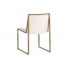 Blair Dining Chair - Antique Brass - Castillo Cream - Back Angle