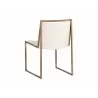 Blair Dining Chair - Antique Brass - Castillo Cream - Back Angle - Blair Dining Chair - Antique Brass - Castillo Cream - Back Angle