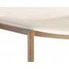 Blair Dining Chair - Antique Brass - Castillo Cream - Seat Close-up