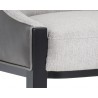 Sunpan Aurora Dining Chair - Polo Club Stone / Overcast Grey - Seat Arm Close-up