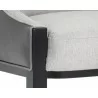 Sunpan Aurora Dining Chair - Polo Club Stone / Overcast Grey - Seat Arm Close-up - Sunpan Aurora Dining Chair - Polo Club Stone / Overcast Grey - Seat Arm Close-up
