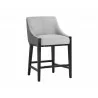 Sunpan Aurora Counter Stool - Polo Club Stone / Overcast Grey - Front Side Angle - Sunpan Aurora Counter Stool - Polo Club Stone / Overcast Grey - Front Side Angle