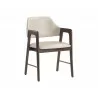Sunpan Milton Dining Armchair - Bravo Cream/Leo Olive/ Polo Club Stone - Front Side View - Sunpan Milton Dining Armchair - Bravo Cream/Leo Olive/ Polo Club Stone - Front Side View