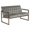 Sunpan Monde 2 Seater Lounge Chair - Antonio Charcoal - Angled View