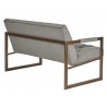 Sunpan Monde 2 Seater Lounge Chair - Antonio Charcoal - Back Angle