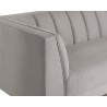 Sunpan Parker Sofa - Zenith Soft Grey - Sofa Arm Close-Up