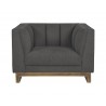Parker Armchair - Zenith Graphite Grey - Front