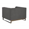 Parker Armchair - Zenith Graphite Grey - Back Angle