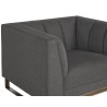 Parker Armchair - Zenith Graphite Grey - Top Angle