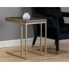 Arden C-shaped End Table - Gold - Raw Umber - Lifestyle - Arden C-shaped End Table - Gold - Raw Umber - Lifestyle