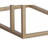 Arden C-shaped End Table - Gold - Raw Umber - Base Angle