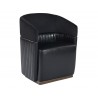 Genval Wheeled Lounge Chair - Abbington Black / Cantina Black - Angled