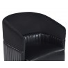 Genval Wheeled Lounge Chair - Abbington Black / Cantina Black - Seat Back Close-Up
