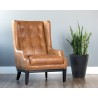 Sunpan Biblioteca Lounge Chair in Tobacco Tan - Lifestyle