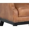 Sunpan Biblioteca Lounge Chair in Tobacco Tan - Seat Close-up - Sunpan Biblioteca Lounge Chair in Tobacco Tan - Seat Close-up