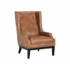 Sunpan Biblioteca Lounge Chair in Tobacco Tan - Angled View - Sunpan Biblioteca Lounge Chair in Tobacco Tan - Angled View
