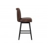 SUNPAN Hamlet Swivel Barstool - Havana Dark Brown, Sideview