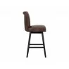 SUNPAN Hamlet Swivel Barstool - Havana Dark Brown, Sideview - SUNPAN Hamlet Swivel Barstool - Havana Dark Brown, Sideview