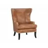 Royalton Lounge Chair - Tobacco Tan - Angled - Royalton Lounge Chair - Tobacco Tan - Angled