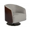Sunpan Arnelle Swivel Lounge Chair in Polo Club Stone - Angled