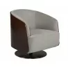 Sunpan Arnelle Swivel Lounge Chair in Polo Club Stone - Angled - Sunpan Arnelle Swivel Lounge Chair in Polo Club Stone - Angled