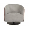 Sunpan Arnelle Swivel Lounge Chair in Polo Club Stone - Front
