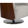 Sunpan Arnelle Swivel Lounge Chair in Polo Club Stone - Seat Side Close-up