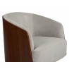 Sunpan Arnelle Swivel Lounge Chair in Polo Club Stone - Top Angled