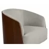 Sunpan Arnelle Swivel Lounge Chair in Polo Club Stone - Top Angled - Sunpan Arnelle Swivel Lounge Chair in Polo Club Stone - Top Angled