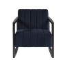 Sunpan Joaquin Lounge Chair In Metropolis Blue - Front Angle