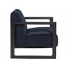 Sunpan Joaquin Lounge Chair In Metropolis Blue - Side Angle