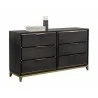 Sunpan Roman Dresser - Angled with Decor - Sunpan Roman Dresser - Angled with Decor